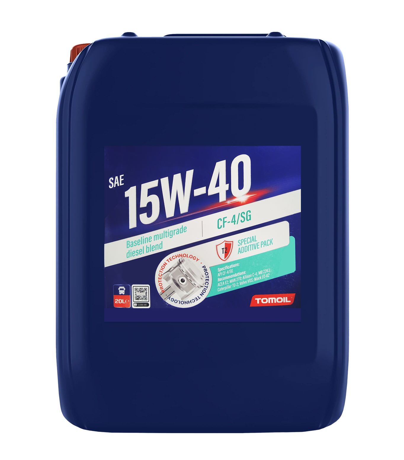 Олива моторна Tomoil Engine Oil 15W40 CF-4/SG 20 літрів